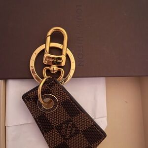 Louis Vuitton Black and Gold Keychain (initials)